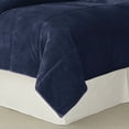 thumbnail image 4 of Vellux Plush Quilted Blanket, King, Navy, 4 of 7