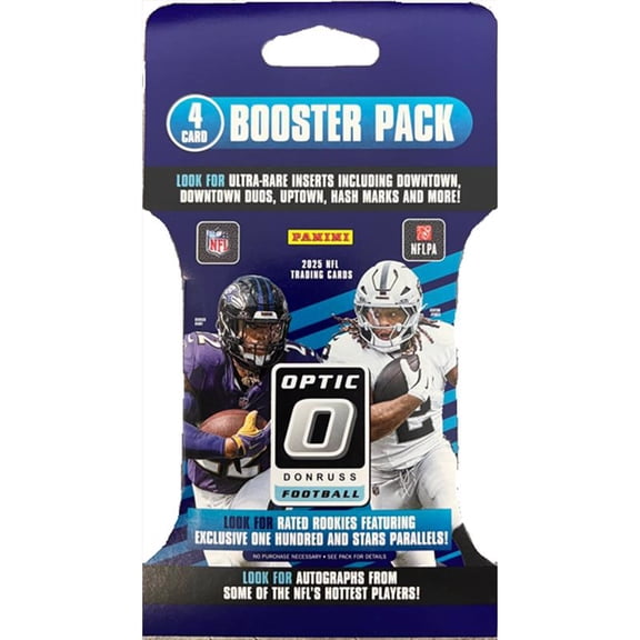 Panini 2025 Donruss Optic Football Booster Pack Trading Cards pack 94 (4cards per pack)