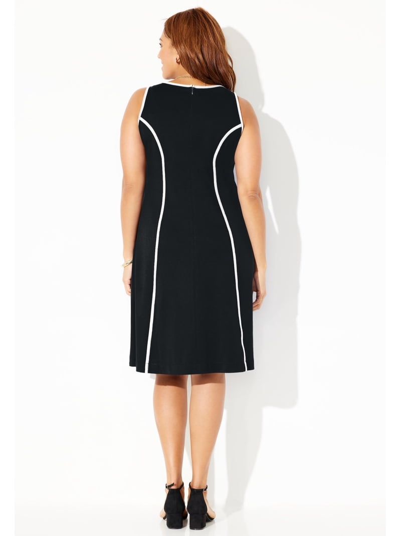 Catherines Women's Plus Size Fit & Flare Sleeveless Dress - Walmart.com