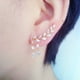 thumbnail image 2 of TABLETREANDS Pendientes De Hoja En Aleación Plateada Para Mujer Con Doble Como Ear Cuffs Y Pendientes Pequeños, 2 of 3