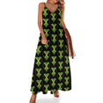 thumbnail image 1 of Vestido con bandera de Jamaica, vestido largo con cojín de Jamaica, vestido largo de moda urbana, vestidos largos bohemios para playa, vestidos de fiesta con cuello en V, vestidos oversize, 1 of 7