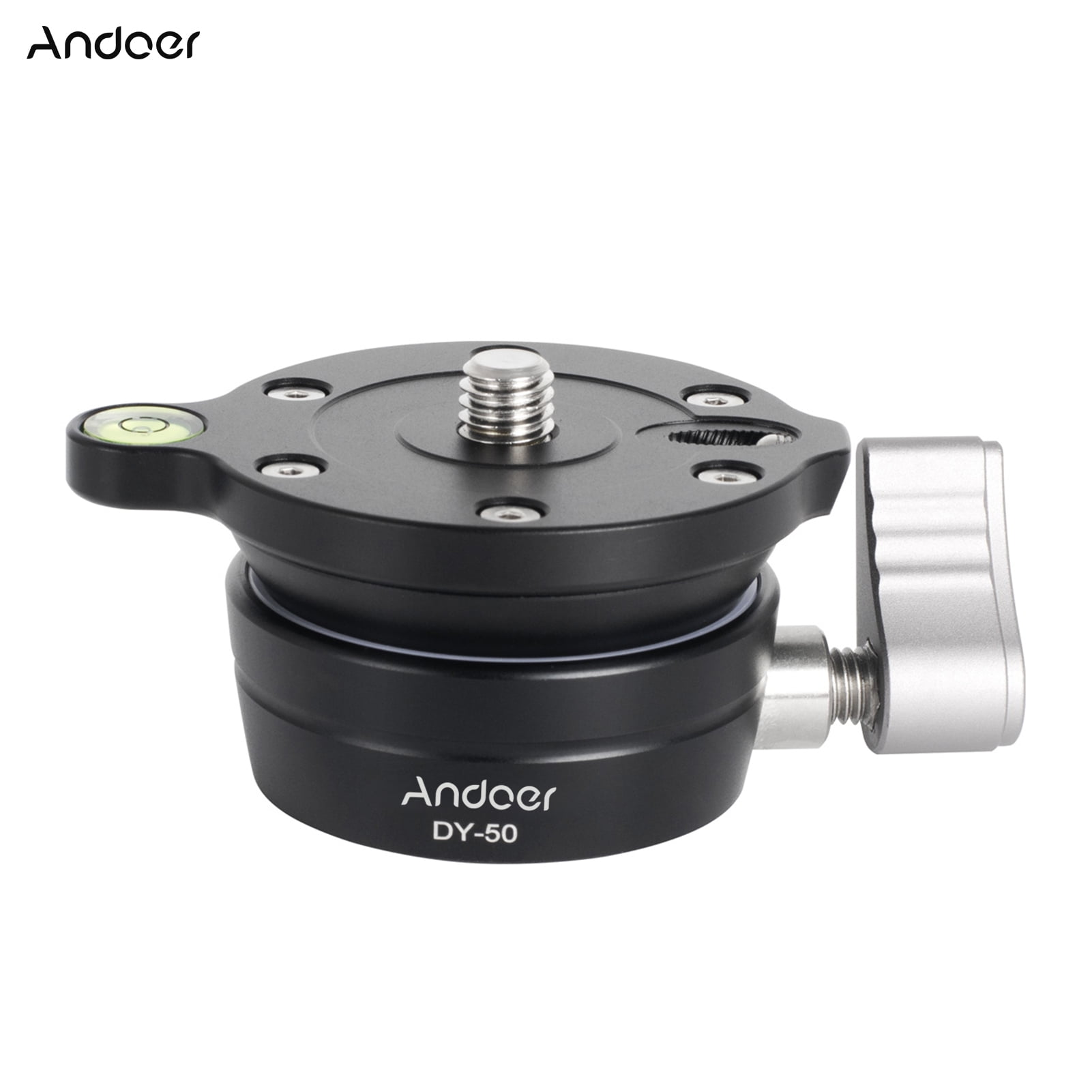 Andoer Camera Tripod Leveling Base With Bubble Level - 15° Tilt For DSLR Balance