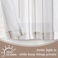 thumbnail image 4 of Cortinas de Cocina Jinchan de Lino a Rayas de 61 cm Rústicas 2 Paneles, 4 of 6