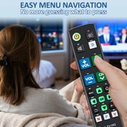 Universal Big Button TV Remote Replacement, Compatible with All Samsung/VIZIO/LG/Son-y/Philips Smart TVs and More