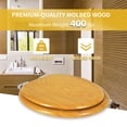 thumbnail image 3 of Asiento de inodoro Angel Shield chapado en madera de roble natural alargado, 3 of 8
