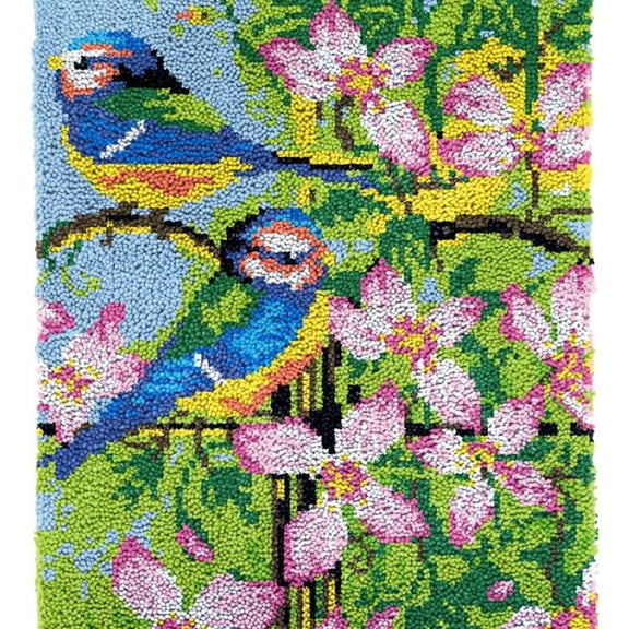 Blue Birds | Rug Making Latch Hooking Kit