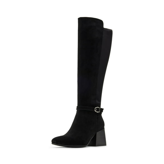 Blondo Women's Twyla Knee High Boot, Black Suede, 7.5 Wide