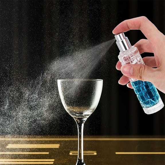 WHAMVOX  2 Pcs Glass Spray Bottle Continuous Alcohol Travel Transparent