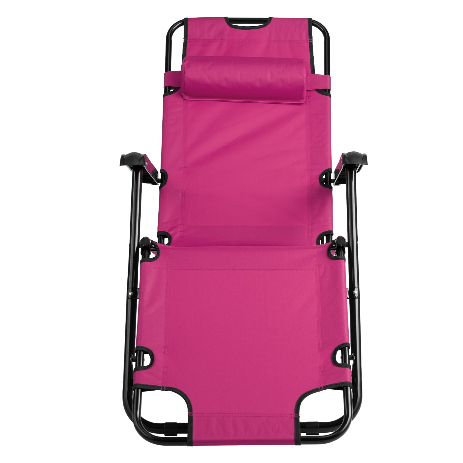 Dual Purpose Folding Recliner Chair, Premium Steel Tube Oxford Fabric Chair, Portable Space Saving Chair, Pink Multifunctional Chair for Indoor Outdoor Daily Use Gift