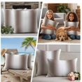 thumbnail image 5 of White Brown Outdoor Waterproof Pillow Covers, Modern Gradient Vertical Stripes Geometric Decorative Square Throw Pillowcase Sofa Cushion Sham for Patio/Couch/Chair, 18"x18" 2 Pack, 5 of 8