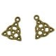 thumbnail image 2 of 50 colgantes triangulares con nudo celta de 15 x 17 mm para pendientes y collares. Bronce, 2 of 9