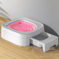 thumbnail image 1 of Entrenador De Aseo Para Gatos Entrenador de inodoro para gatos, guía de entrenamiento reutilizable para inodoro para gatos, suministros para mascotas (rosa) Wdftyju Libre de BPA, 1 of 4
