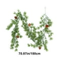 thumbnail image 4 of Xuniizn Christmas Garland Green Norfolk Pine Garland, 6.56Ft Christmas Garland for Mantle, Cedar Garland for Decoration Christmas, Party Wall Fireplace Indoor Outdoor, Christmas Decorations for Home, 4 of 7