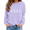 Purple, variant on Dpjklzsn Women’s Halloween Ghost Sweatshirt, White Ghost Graphic Crewneck Pullover, Long Sleeve Casual Fall Sweatshirt Top