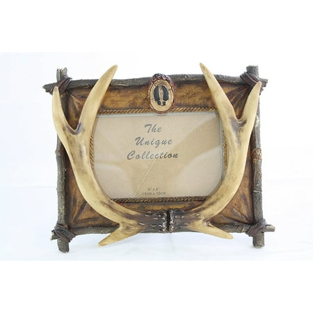 Deer Rustic Frame - Pine Ridge Deer or Doe Hoof Prints Rustic Deer Antler Style 4