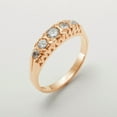 thumbnail image 3 of LBG British Made 14k Rose Gold Cubic Zirconia Womens Band Ring - 33 size options - Size 10.5, 3 of 7