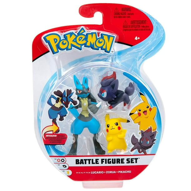 Pokemón Lucario Zorua Picachu Set Jazwares