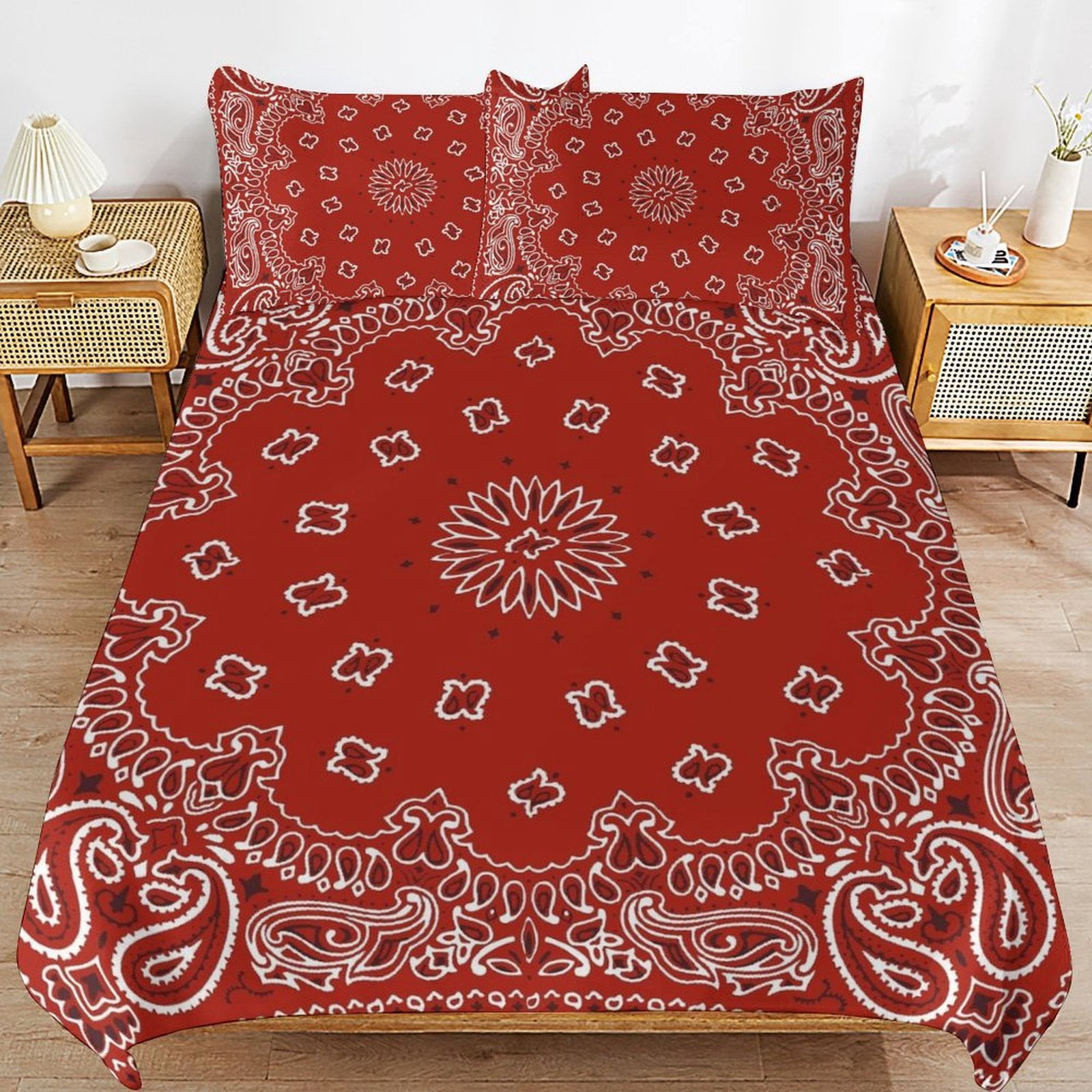 Bandana Pattern Set Duvet Cover Bedding Set Duvet Cover Polyester Quilt Cover for Twin Size