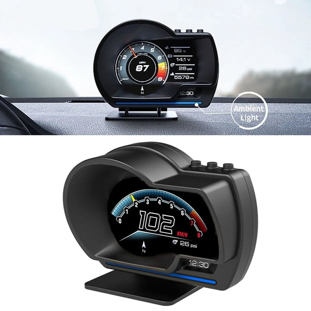 Pantalla frontal para automóvil pantalla frontal universal OBD2 + GPS Sistema dual de indicador inteligente para 98% automóviles para automóvil y camión ANGGREK Otros