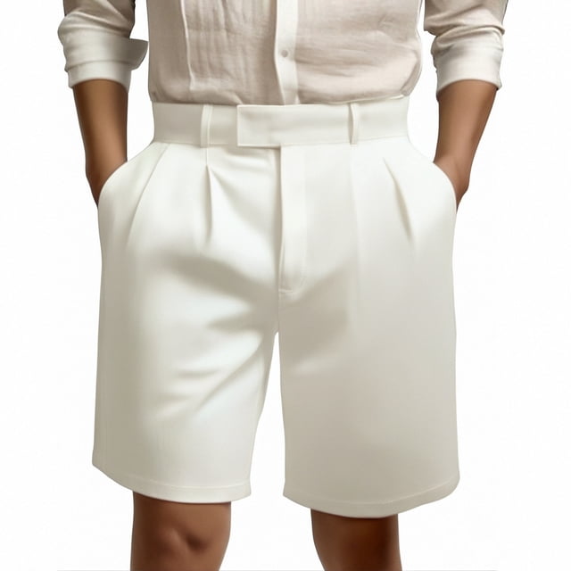 WILLBEST Pantalones Cortos Casuales de Verano para Hombre, Cómodos, Transpirables, Ajustados, Estilo Chino, para Negocios, Ocio y Actividades Al Aire Libre.