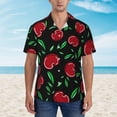thumbnail image 4 of Bixox Men's Hawaiian Shirts Men's Cherry Print Short-Sleeve Shirt-Large, 4 of 8