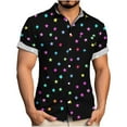 thumbnail image 3 of Rvwovn Men's Valentine's Day Button Down Shirt - Love Heart Print Holiday Casual Top, 3 of 6