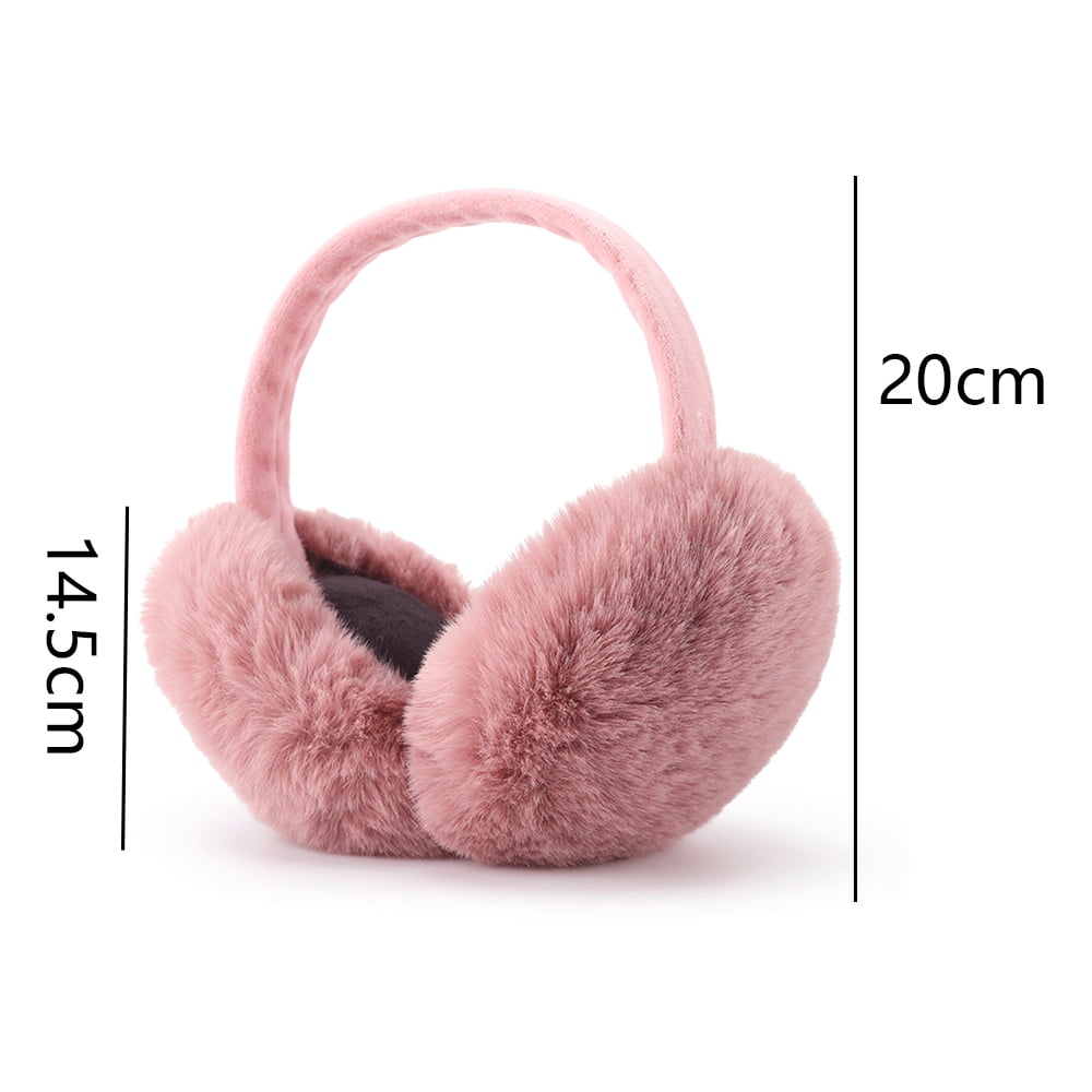 Women Cute Rabbit Moving Ears & Earmuff Soft Cozy Plush Winter Ear Warmer For Cold Weather Outdoor Headband For Kids Girls Boys