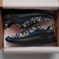 thumbnail image 3 of Back The Blue Skull Lady Running Shoes Sneakers Mesh Black Size 12, 3 of 5