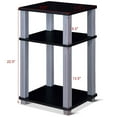 thumbnail image 3 of Costway 3 Tier End Table Storage Multipurpose Shelf Night Stand Display Shelving Black, 3 of 6