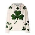 thumbnail image 3 of Women's St Patricks Day Sweatshirt Long Sleeve Crewneck Irish Shamrock Print Hoodie Plus Size Saint Patricks Shirt Complexion XL, 3 of 4