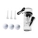 thumbnail image 2 of Bolsa de bolas de golf PU Cuero con 3 bolas y 3 camisetas con gancho Ligero Portable Golf Accesorio de golf Organizador de bolsa de almacenamiento, 2 of 8