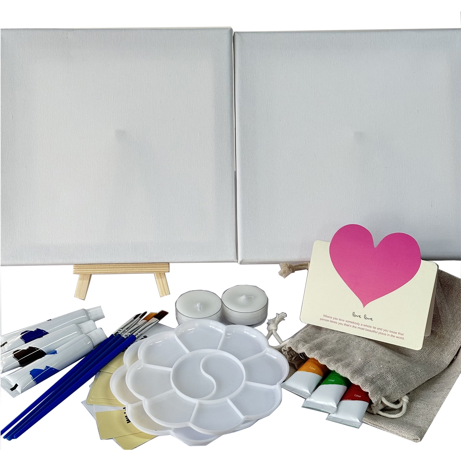 Date Night Box For Two - Paint Night Activity Box,Couples Paint Party Kits For Paint Date Night Games for Couples Date Nighet Valentine's Day Over a Special Paint Night Date