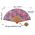 thumbnail image 3 of Hand Fan Fruits Design Pomegranate Foldable 9inch 23cm with Bamboo Rib and Cotton Pouch 1 pack, 3 of 6