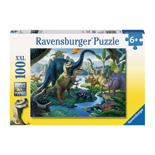 Rompecabezas Ravensburger Tierra de los Dinosaurios 100 Piezas