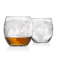 thumbnail image 4 of Whiskey Decanter Globe Set with 2 Etched Whiskey Glasses - for Liquor Scotch Bourbon Vodka, Gifts For Men - 850ml, 4 of 6