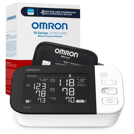 OMRON 10 Series Wireless Upper Arm Blood Pressure Monitor and Arm Cuff for Home Use