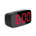 thumbnail image 1 of Creative Alarm Clock With Multi Function LED Display Makeup And Arc Shaped Black With Red Light, 1 of 2