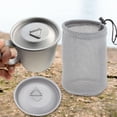 thumbnail image 6 of SunniMix Portable Titanium Cup Lid and Mesh Drawstring Bag for Climbing Traveling BBQ S, 6 of 8