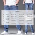 thumbnail image 4 of Tqyyweavej Men's Relaxed Fit Jeans Oversized Ripped Stretch Drawstring Cargo Denim Pants Open Bottom Casual Everyday Jeans with Pockets, 4 of 10