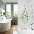 thumbnail image 2 of Yayeee 2 Pack Hand Towels for Bathroom 100% Cotton 16" x 28" Soft Absorbent Kitchen Towel, Retro Blue Floral, 2 of 7