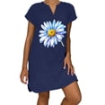 thumbnail image 1 of Sexy Vestidos Cortos de Verano para las Mujeres 2025 Moda Suelta de Ocio Vestido de Manga Corta con Cuello en V, Vestido Casual de Rodilla, 1 of 6