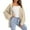 Khaki, variant on Stichou Women's 2025 Fashion Casual Oversized Open Front Batwing Long Sleeve Chunky Knit Cardigans Sweaters Outerwear Coats Dark Blue XL