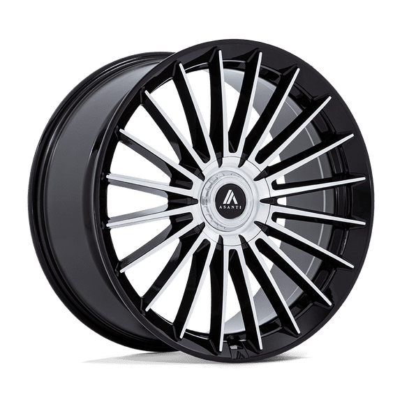 20x9 Asanti Black AB048 Viceroy Gloss Black W/ Machined Face Wheel Blank (15mm)