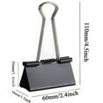 thumbnail image 2 of Large Binder Clips , Big Binder Clips for Office and Home Supplies, Black, 2 of 7