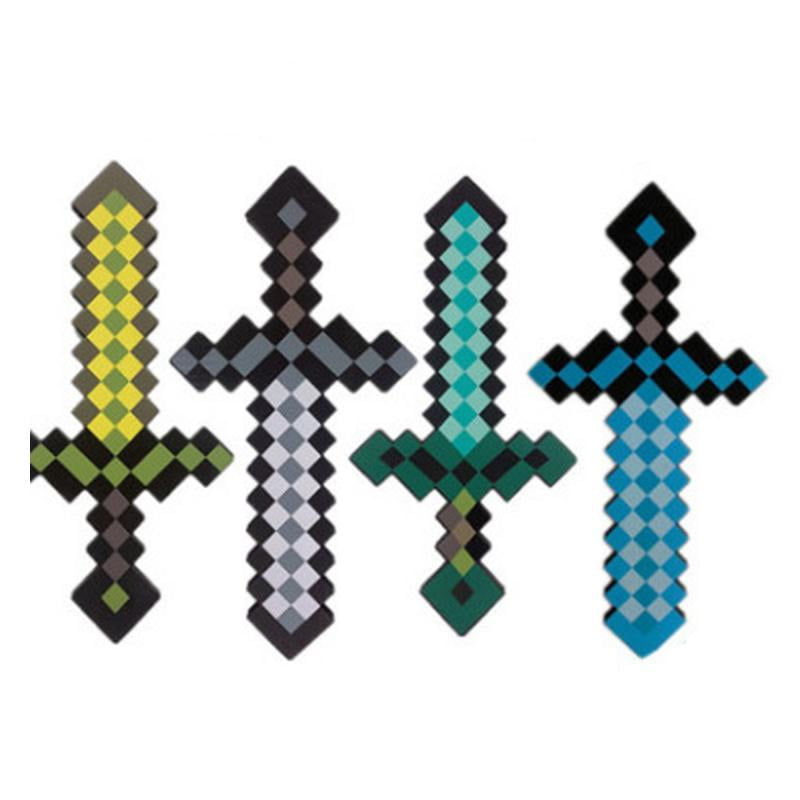 Foam Sword Roleplay Battle Toy Lifesized Minecraft Pixel Swords for