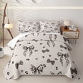 thumbnail image 2 of Manfei Cheetah Print Bow Twin Quilt Set For Girl,Chic Leopard Pattern Twin Coverlet Set For Kids,2-Piece, 2 of 7