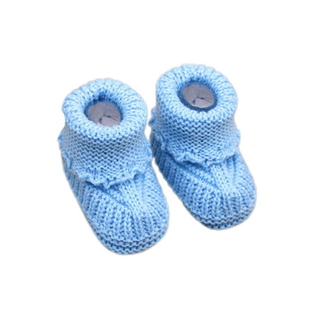 

Difumos Infant Baby Sock Boots First Walkers Soft Shoe Pull On Ankle Boot Walking Non-slip Booties Lightweight Cartoon Winter Bootie Dark Blue