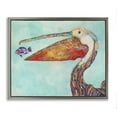 thumbnail image 5 of Stupell Industries Pelican's Lost Supper Fish and Patterned Feathers Luster Gray Framed Floating Canvas Wall Art, 16x20, by Lisa Morales, 5 of 5