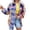 Blue, variant on Oversized Multi-Color Plaid Wool Blend Shacket Women Warm Mid-Length Loose Button Front Layering Coat 1PC S-XL Plus Size Friendly