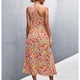 thumbnail image 2 of Vestido A Media Pierna Con Estampado Floral, Lavable, Elegante, Con Cierre De Cremallera Oculta, Informal, De Moda, Con Un Hombro, Sin Mangas, Para La Vida Diaria, Para Fiestas ANGGREK Otros, 2 of 5